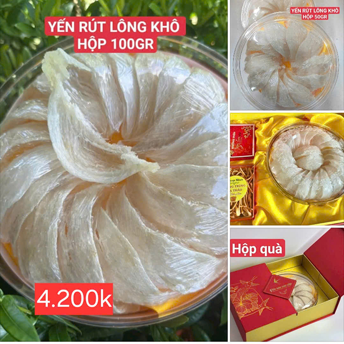 Yến sào rút lông nguyên tổ